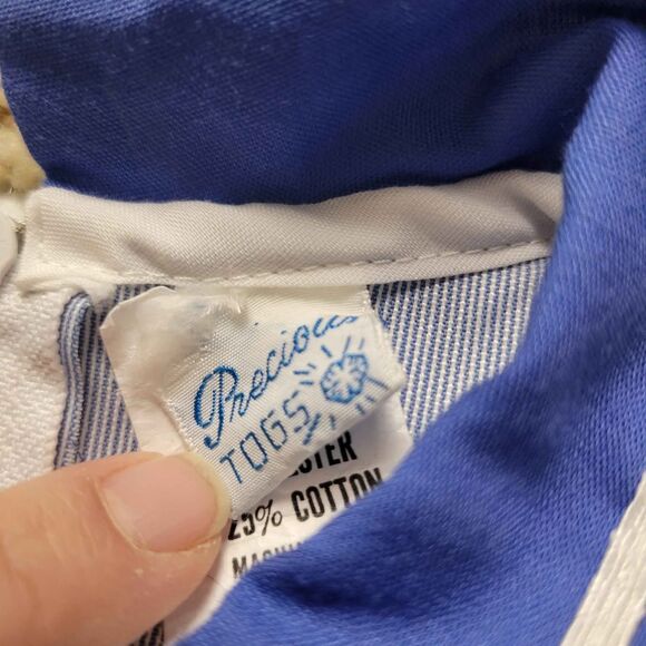 Vintage Girls Size 18 Months Precious Togs Dress Red White and Blue Summer - Picture 4 of 6